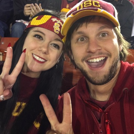 Dyllan Christopher with his friend at the game.